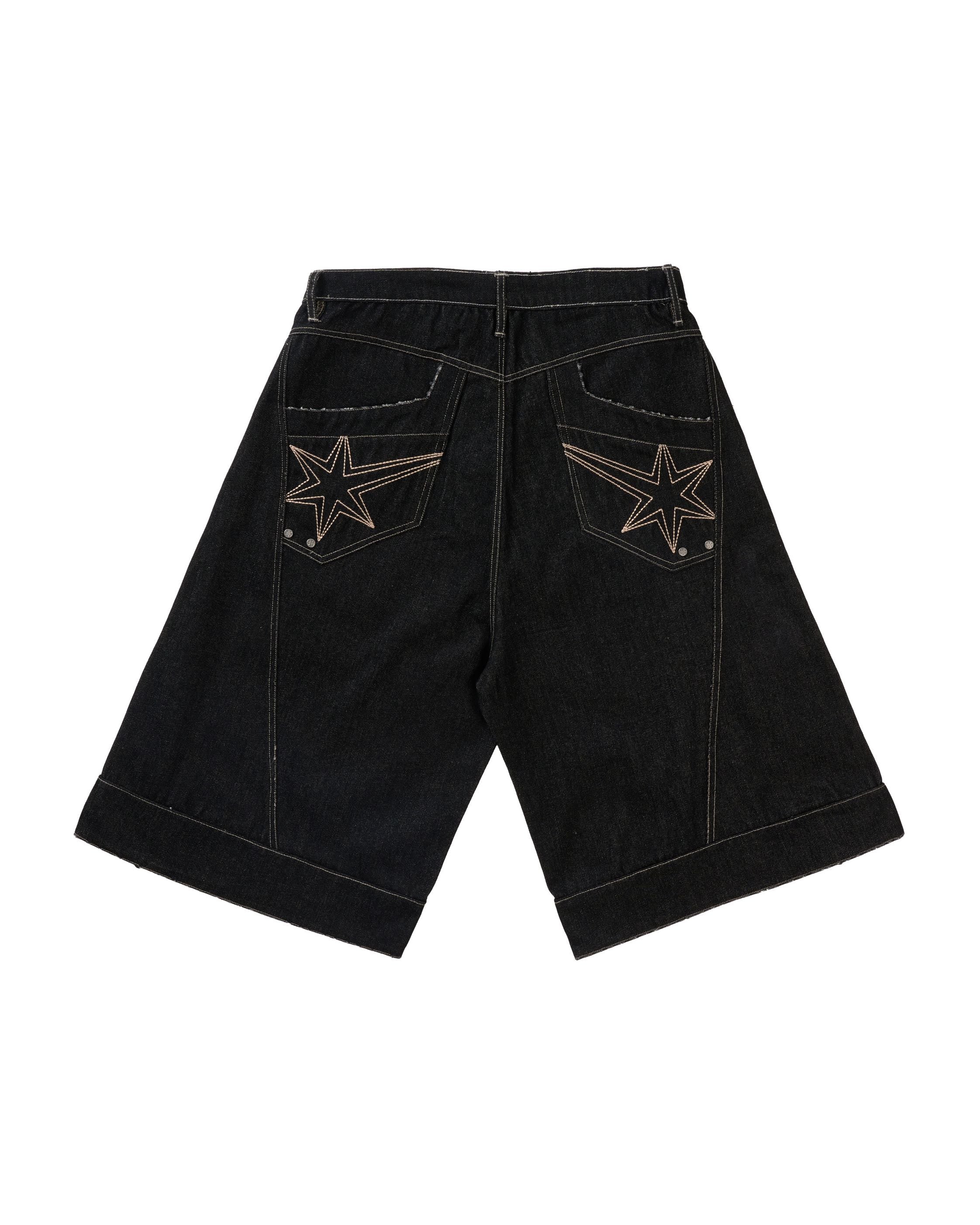 INSANE SMOKE RAW DENIM JORTS