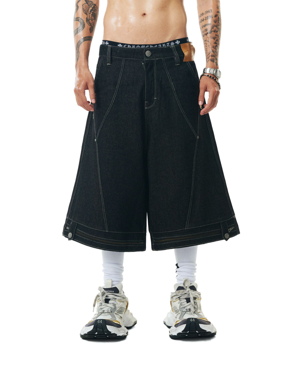 INSANE SMOKE RAW DENIM JORTS