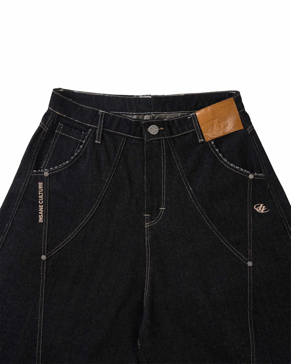 INSANE SMOKE RAW DENIM JORTS