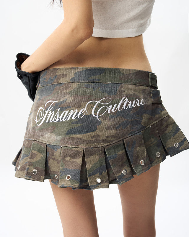INSANE CAMO SKIRT - FOREST CAMO