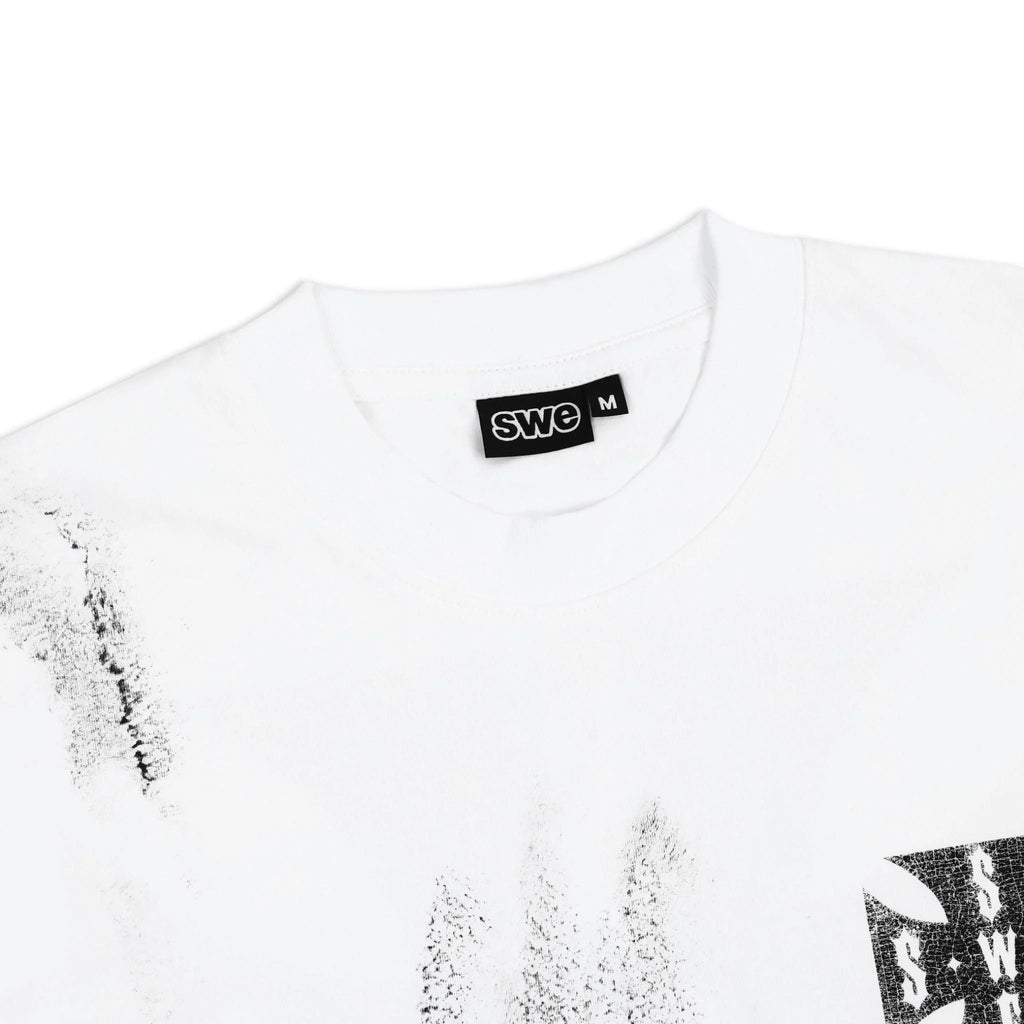 SWE CROSS L/S BOXY TEE - WHITE