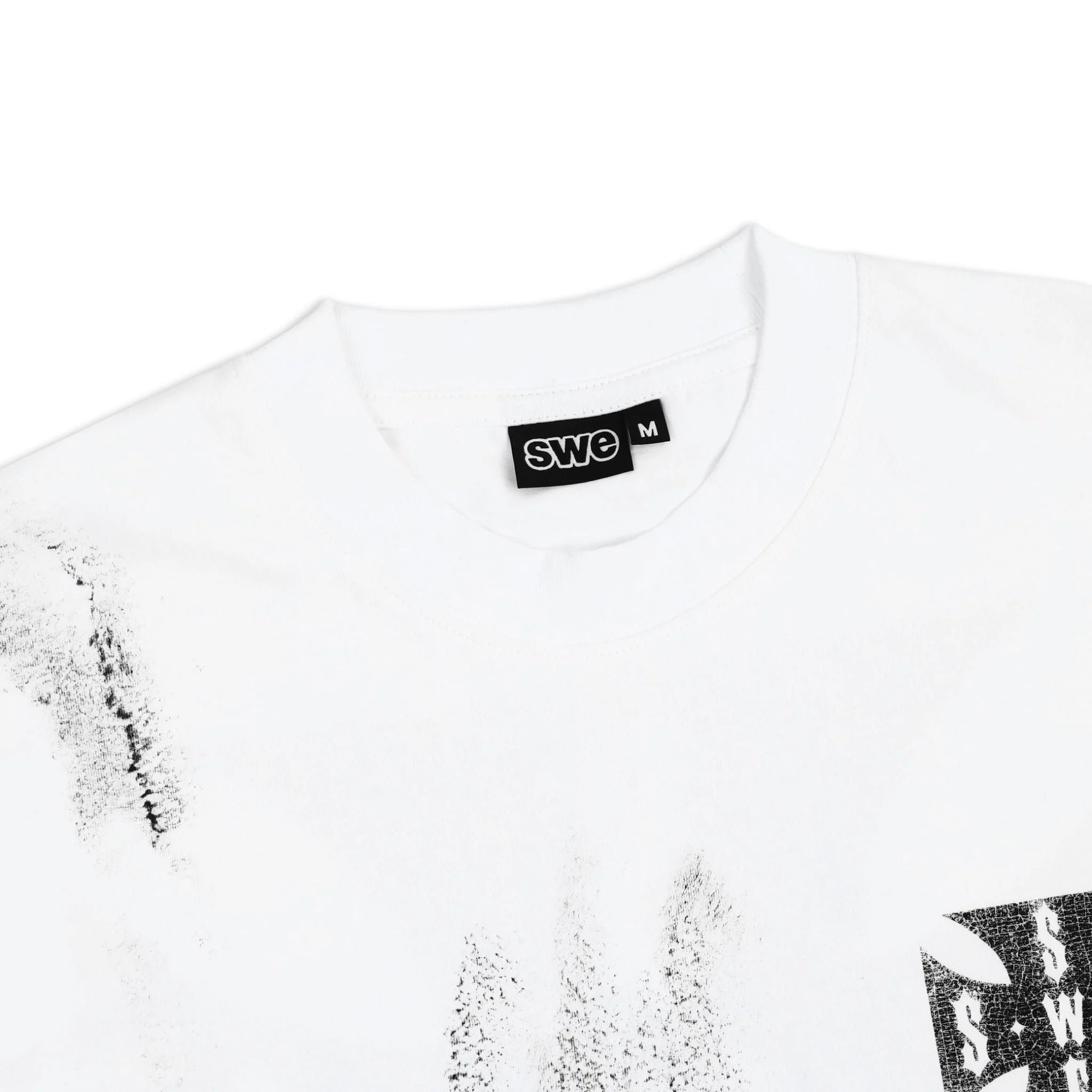 SWE CROSS L/S BOXY TEE - WHITE
