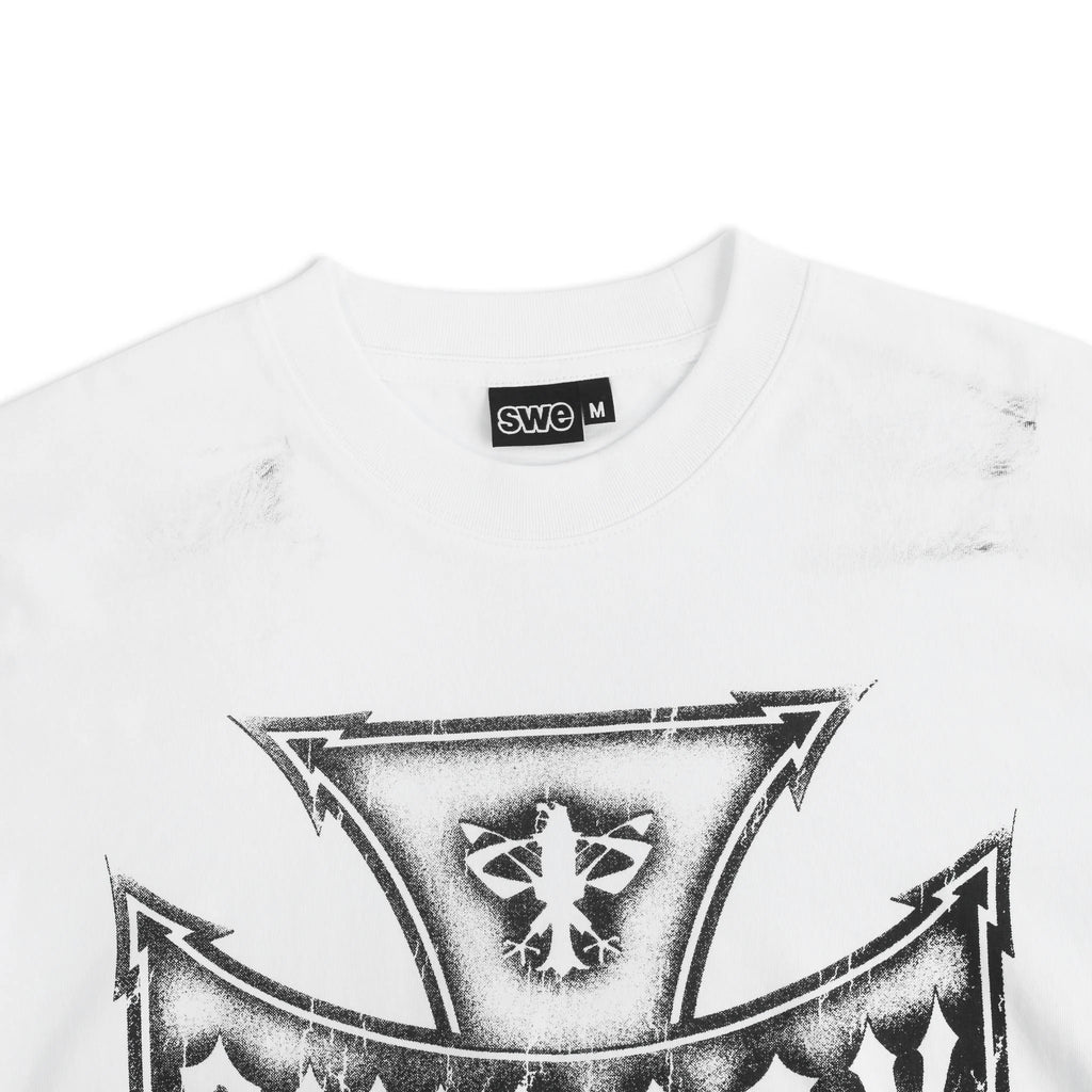 SWE CROSS BOXY TEE - WHITE