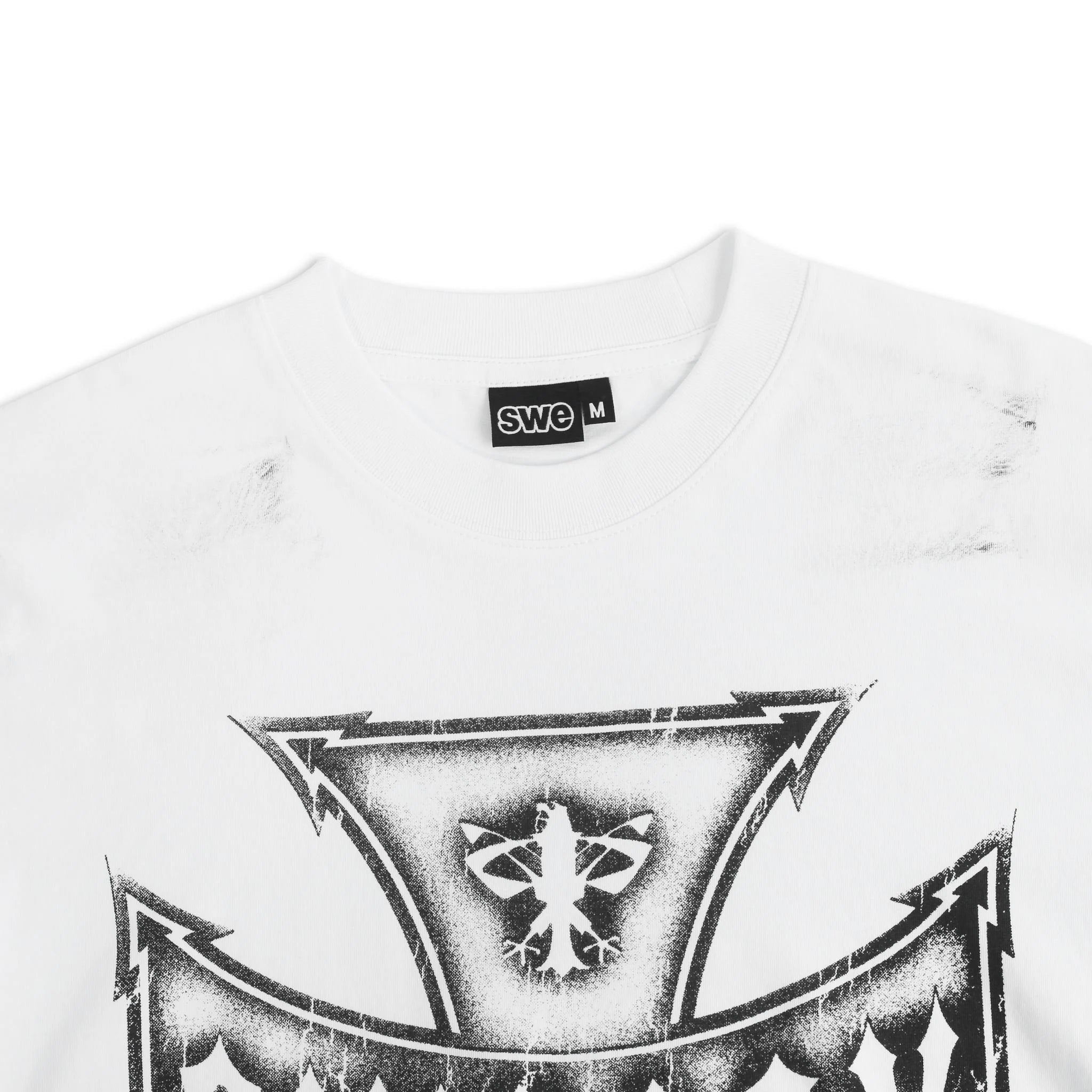 SWE CROSS BOXY TEE - WHITE