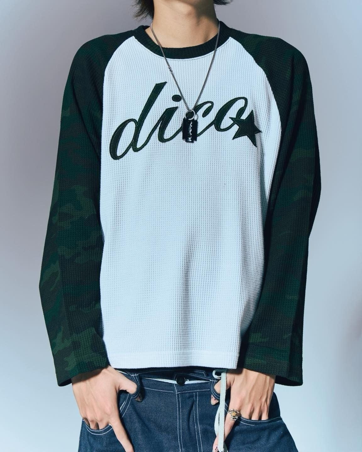 DIRTYCOINS ÁO THUN TAY DÀI RAGLAN WAFFLE DICO STAR