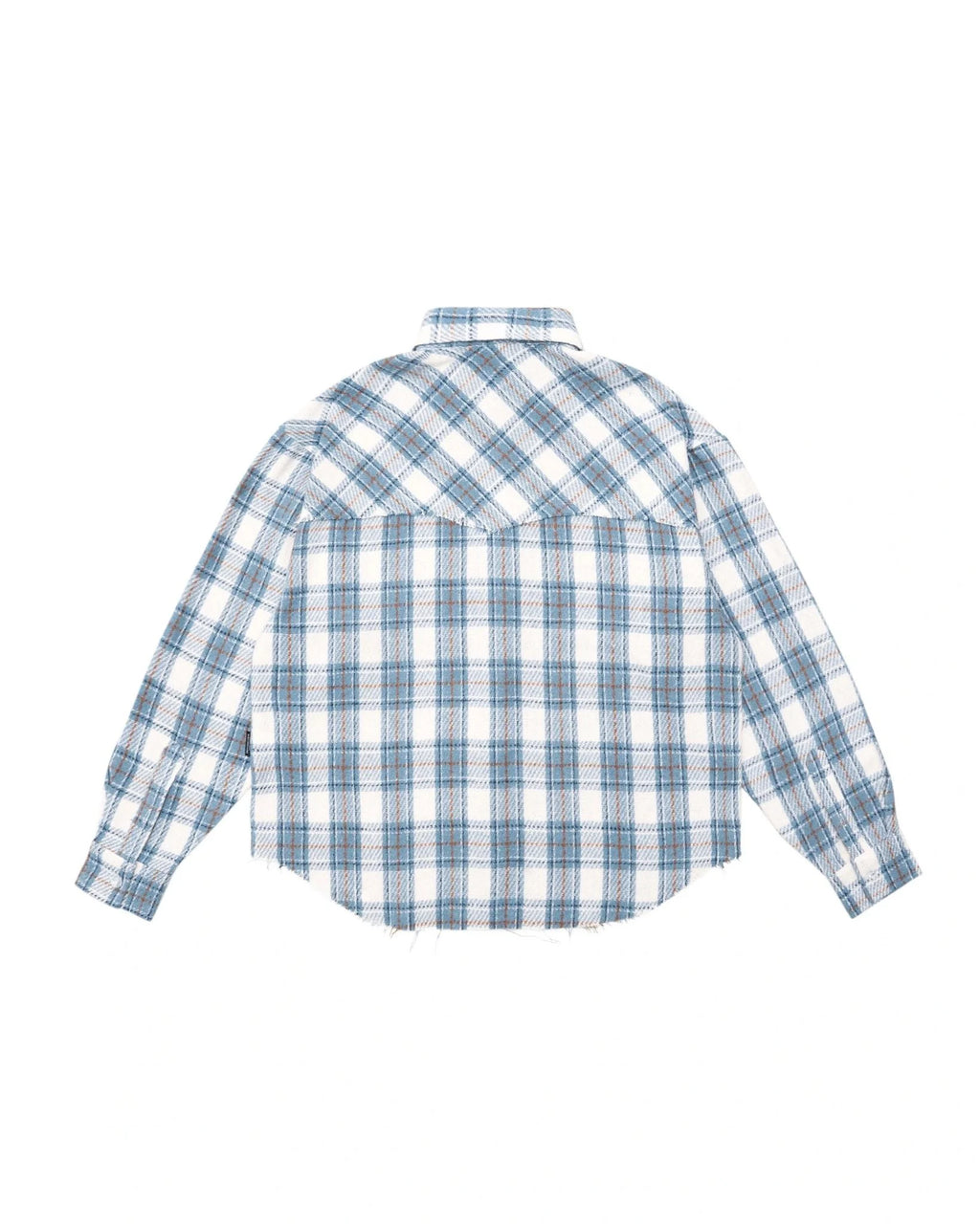 DIRTYCOINS ÁO KHOÁC FLANNEL RAW HEM EMBROIDERY