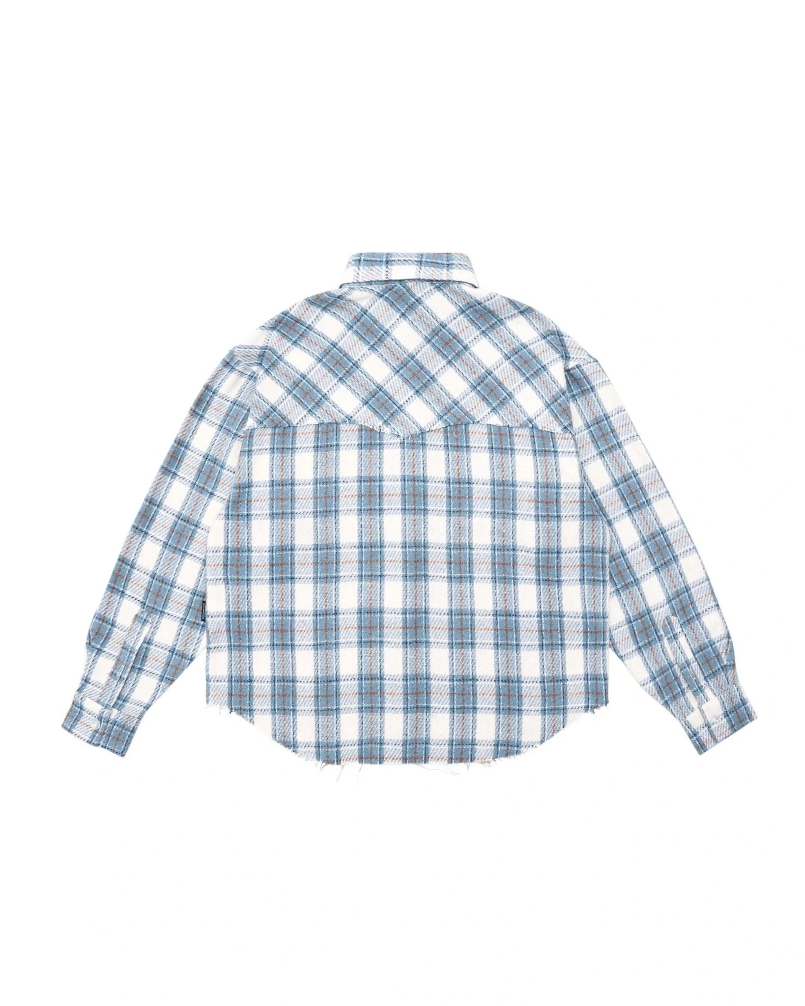 DIRTYCOINS ÁO KHOÁC FLANNEL RAW HEM EMBROIDERY