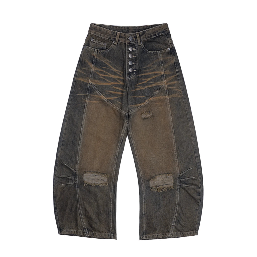 SWE SCARRED JEANS - RUSTED BROWN