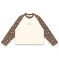 SWE STARFALL BOXY L/S TEE - BROWN/CREAM