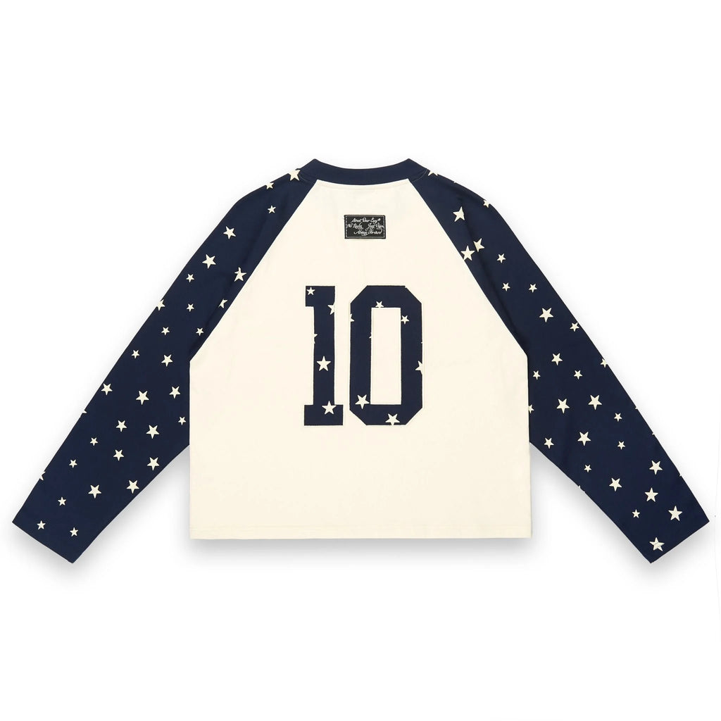 SWE STARFALL BOXY L/S TEE - NAVY/CREAM
