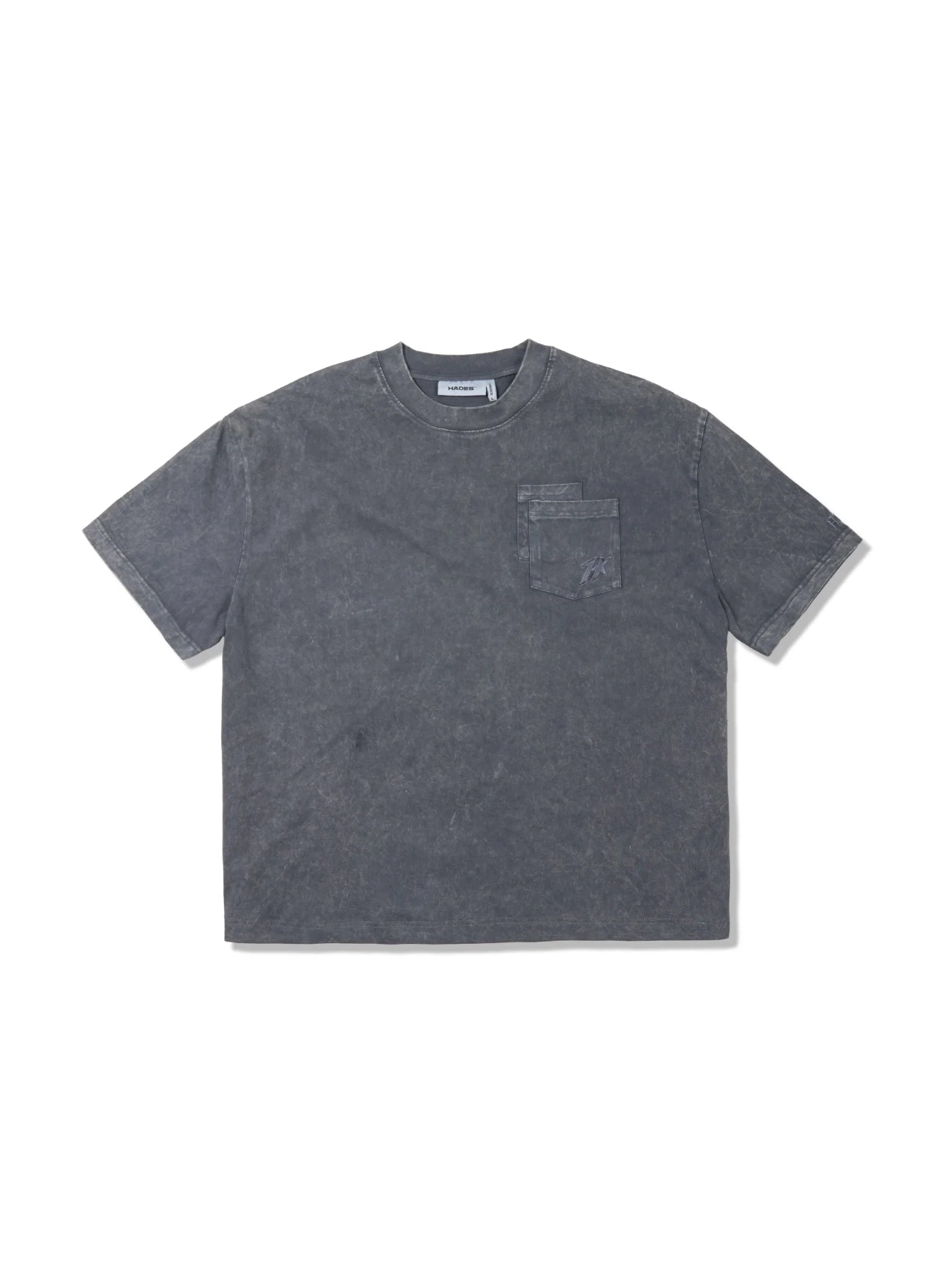 HADES FLORAL POCKET TEE - GREY WASH