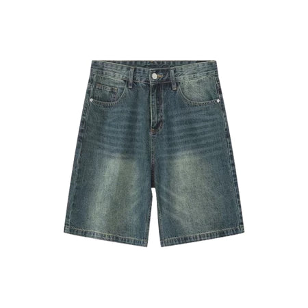 WHOSE STUDIO WIDE-LEG BAGGY DENIM SHORTS