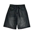 SMOKE V2 OVER-THE-KNEE BLACK BAGGY SHORTS