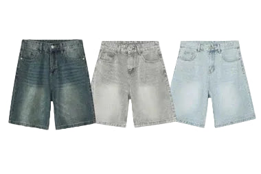 WHOSE STUDIO WIDE-LEG BAGGY DENIM SHORTS