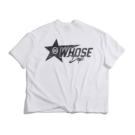 WHOSE STUDIO STARLIGHT SILK SCREEN PRINT AND EMBROIDERY T-SHIRT