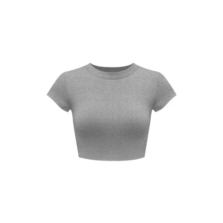 KILL SYSTEM SUNNII THIN RIBBED BODY-FITTING CROP TOP