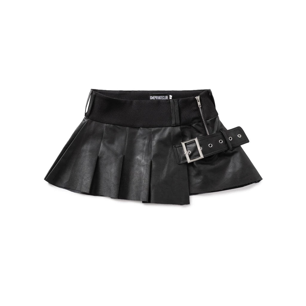 ISME PRIVATE CLUB ZEN LEATHER MINI SKIRT