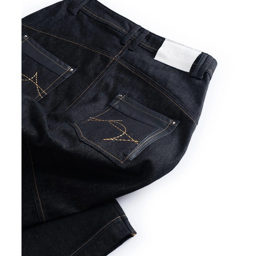 VEINDALS RAW DENIM BAGGY JEANS