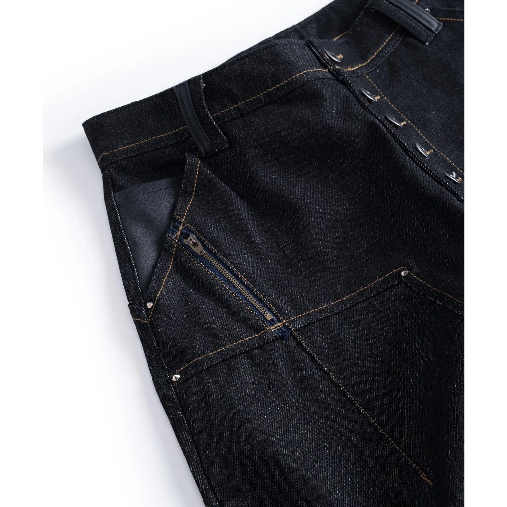 VEINDALS RAW DENIM BAGGY JEANS