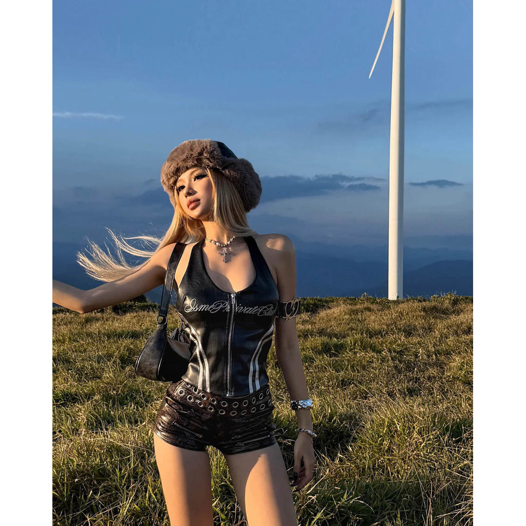 ISME PRIVATE CLUB GIGI LEATHER SHORTS