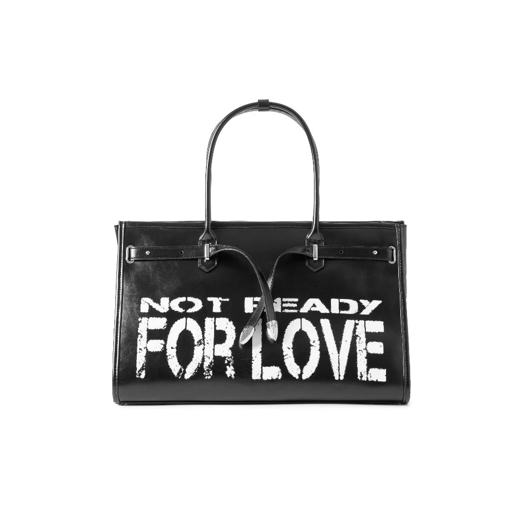 SPOILED NOT READY FOR LOVE PREMIUM PVC BUCKLE TOTE BAG