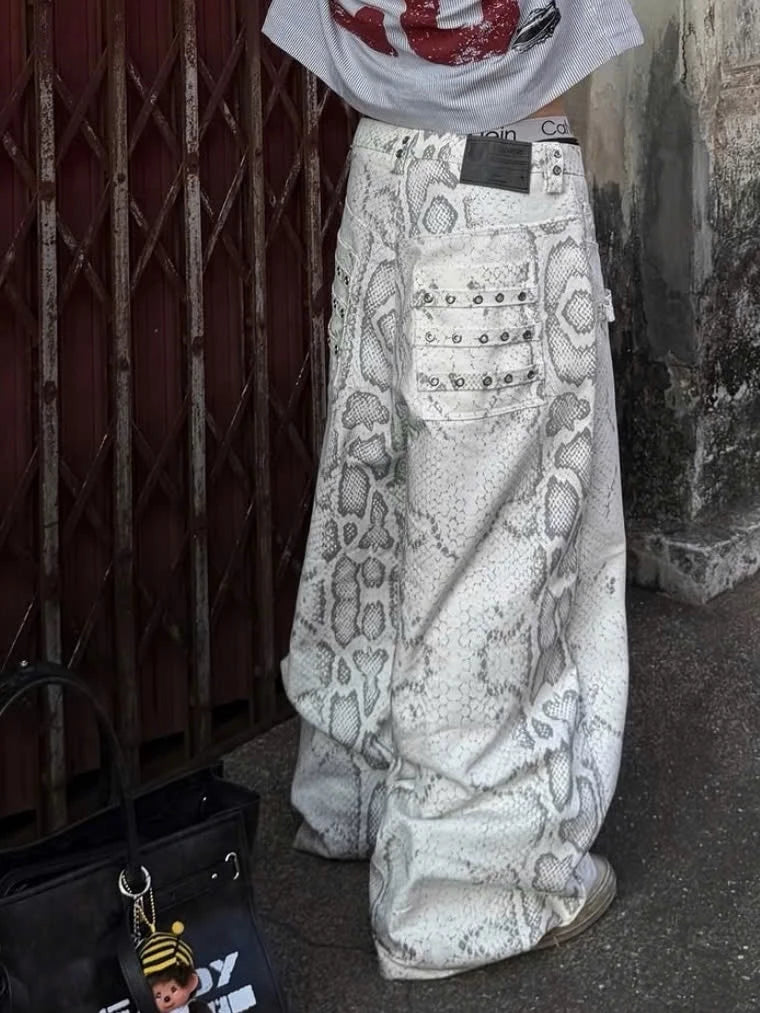 UNCOVER UNISEX WIDE LEG PANTS - PYTHON