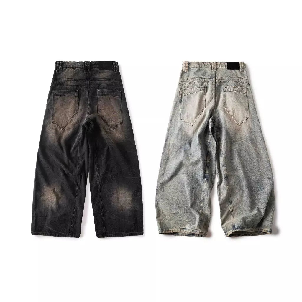 VEINDALS DISTRESSED BAGGY PANTS