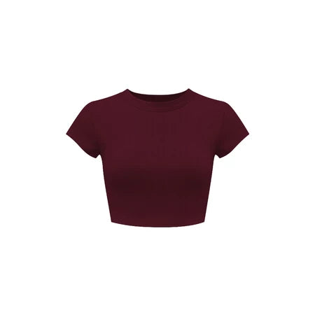 KILL SYSTEM SUNNII THIN RIBBED BODY-FITTING CROP TOP