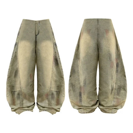 KILL SYSTEM CHANGI LOW-RISE WIDE-LEG JEANS