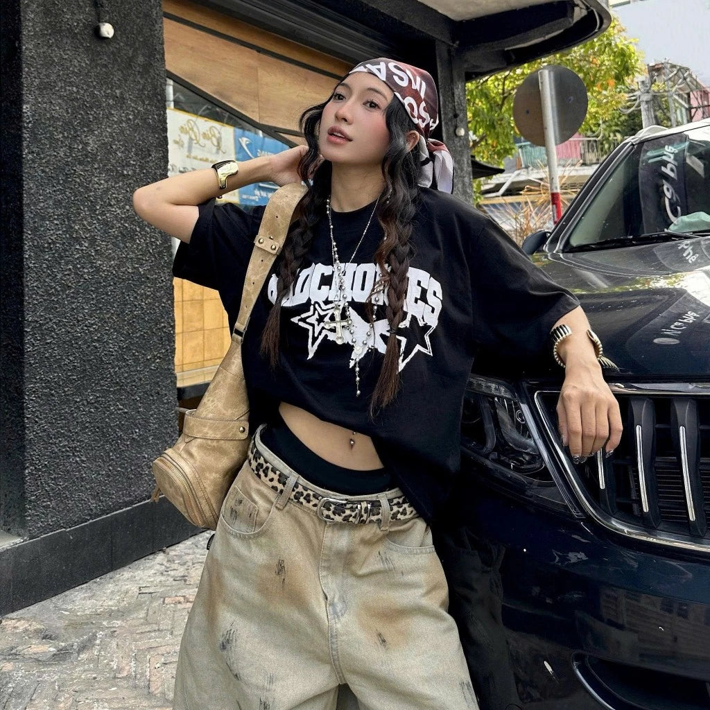 BAD CHOICES STAR GRAPHIC TEE BOXY FIT