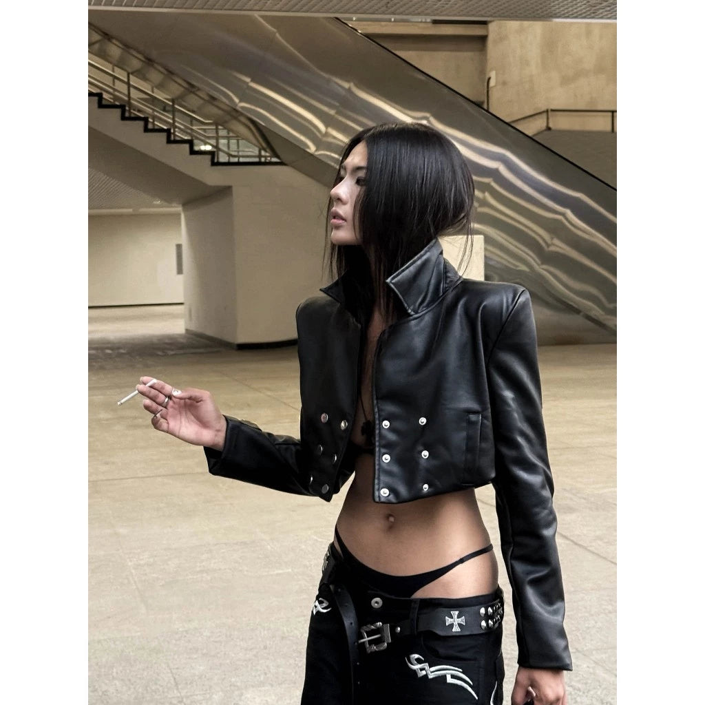 ISME PRIVATE CLUB MIDNIGHT CROP JACKET