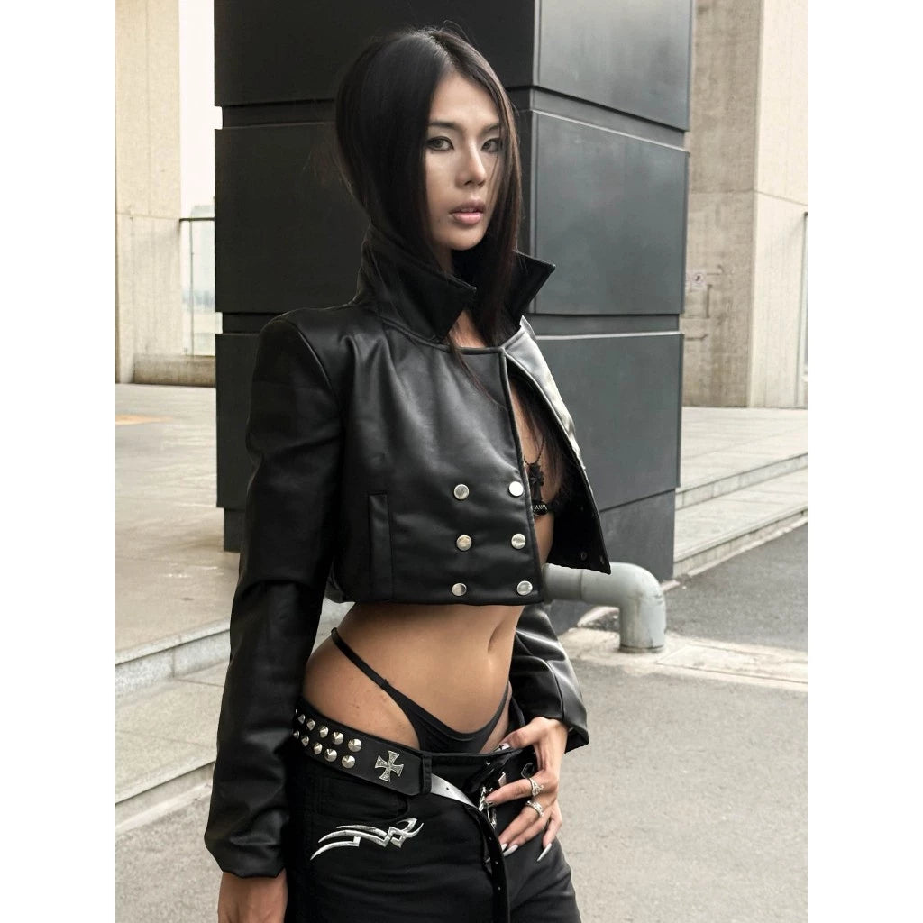 ISME PRIVATE CLUB MIDNIGHT CROP JACKET