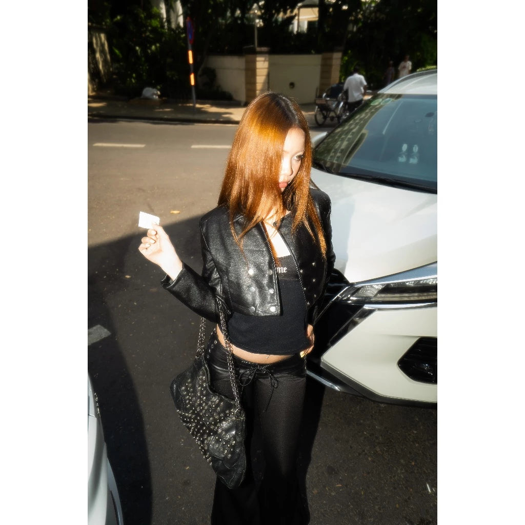 ISME PRIVATE CLUB MIDNIGHT CROP JACKET
