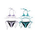 ISME PRIVATE CLUB XENO GLITTER TIE-STRAP TWO-PIECE BIKINI SET