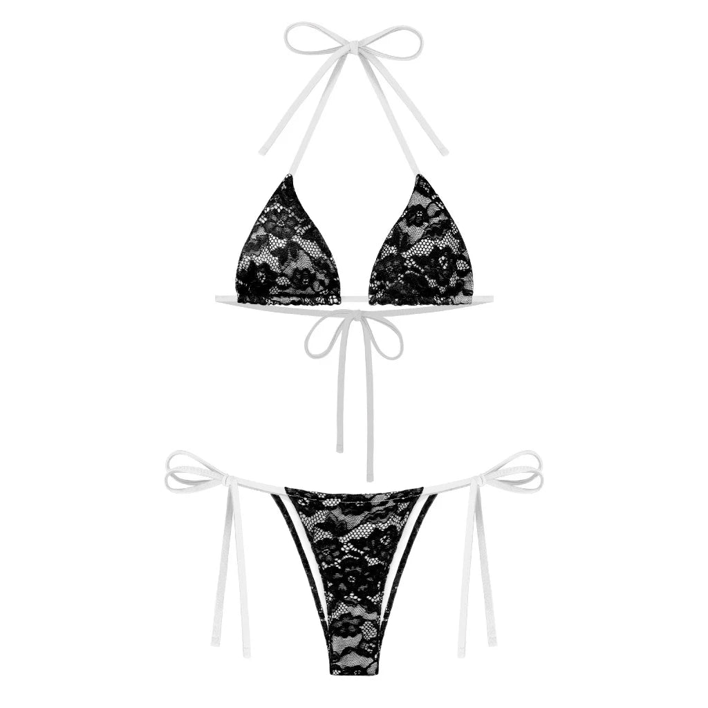 KILL SYSTEM BLACK MIRROR SEXY LACE TWO-PIECE BIKINI