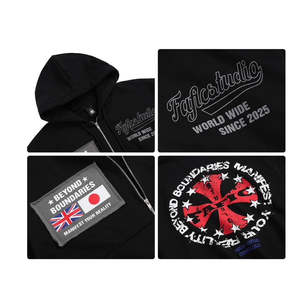 FAFIC STUDIO CROSS STAR HOODIE ZIP