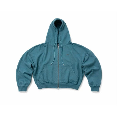 WHOSE STUDIO SYMWASH 420GSM FRENCH TERRY METAL ZIPPER BOXY HOODIE