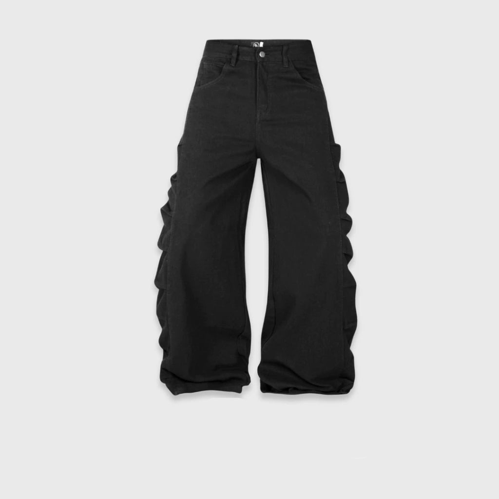 BAD CHOICES WIDE-LEGS CATUS KAKIF JEANS STREETSTYLE