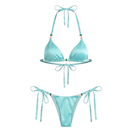 KILL SYSTEM MOODY SEXY SILK TWO-PIECE BIKINI WITH PADS