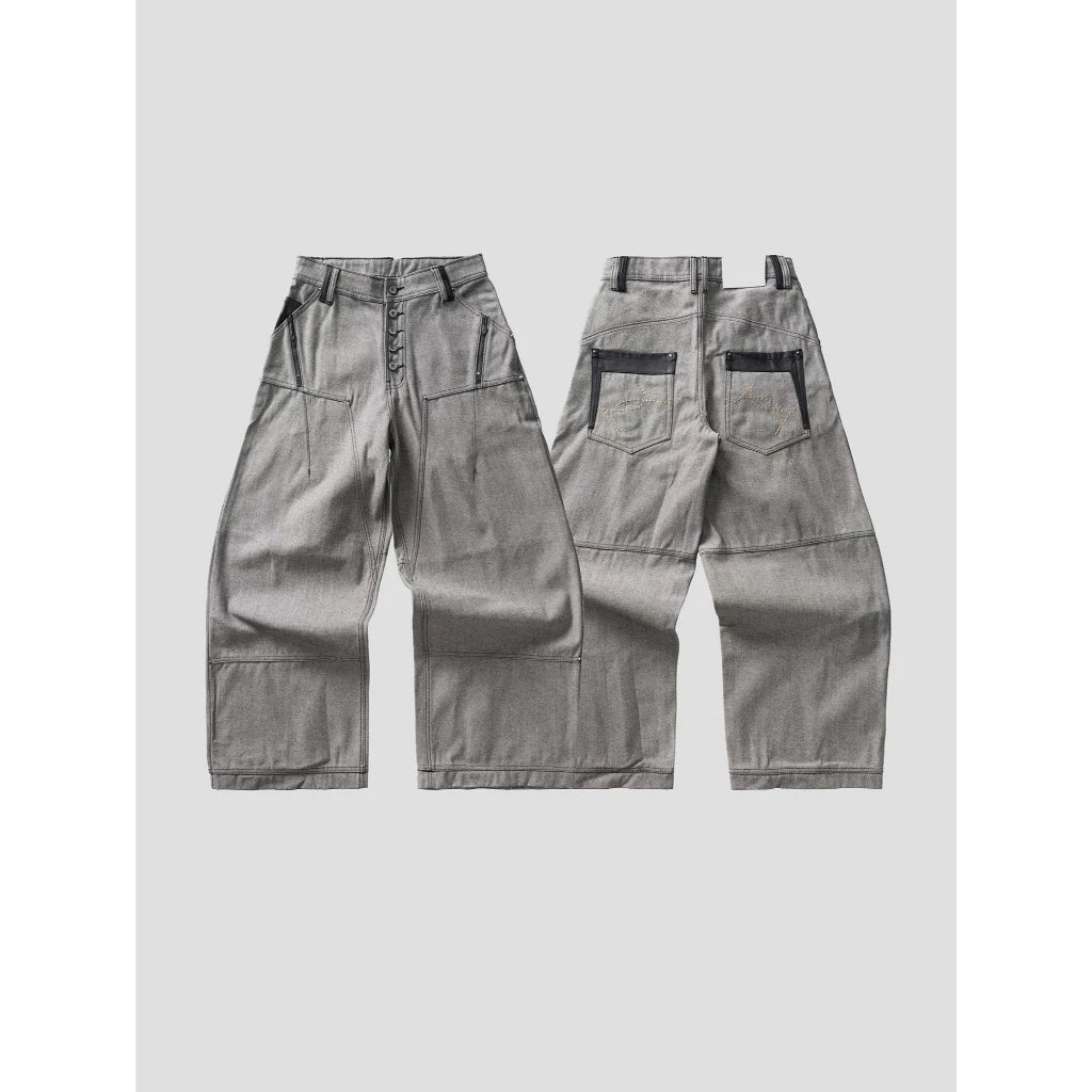 VEINDALS RAW DENIM BAGGY JEANS
