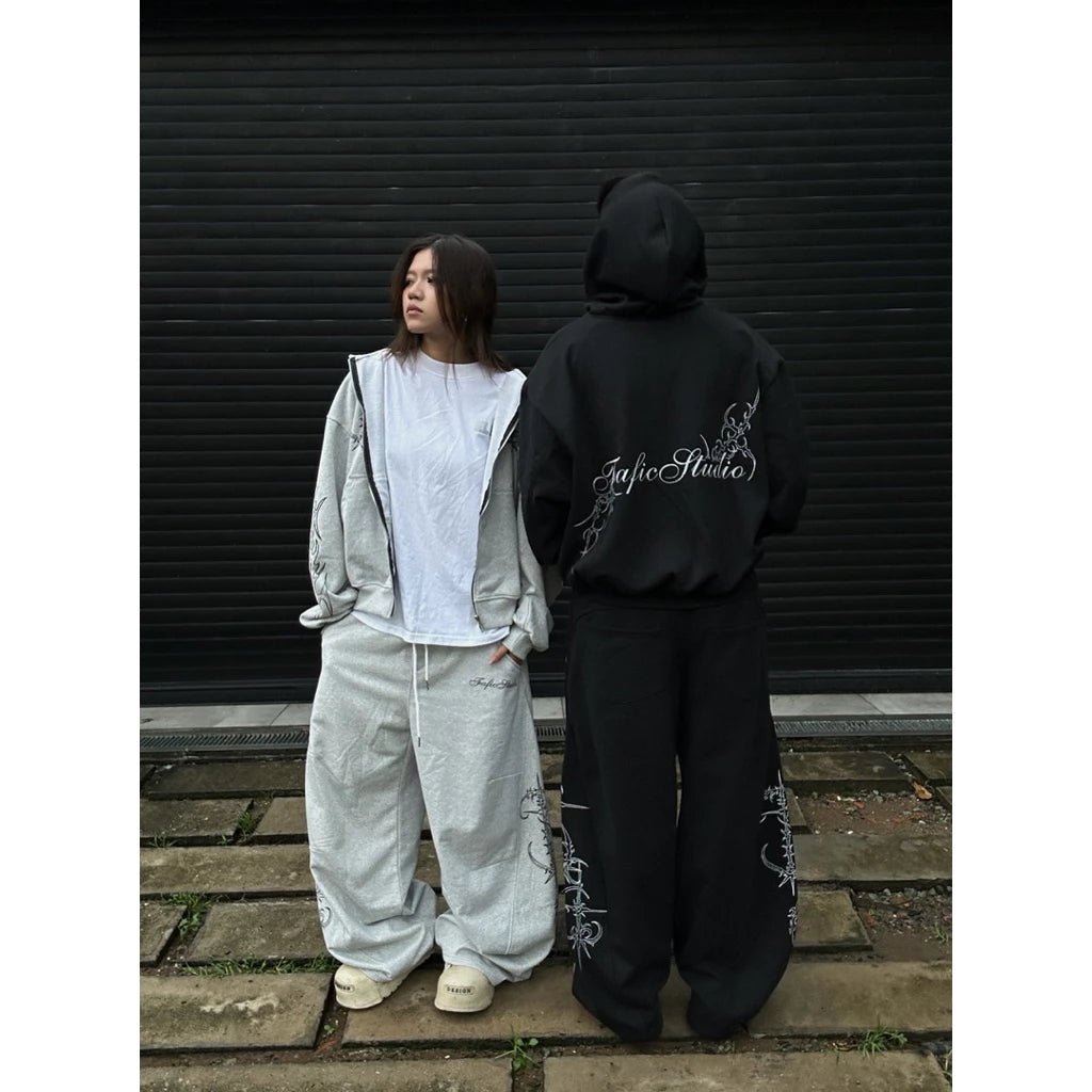 FAFIC STUDIO INK STYLE STREETWEAR HOODIE ZIP