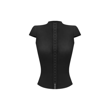 KILL SYSTEM LAMA SNAP-BUTTON THICK UMI BODY-FITTING T-SHIRT
