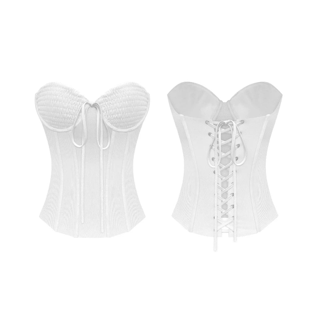 KILL SYSTEM POWER SEXY SHEER GATHERED BUST CORSET TOP