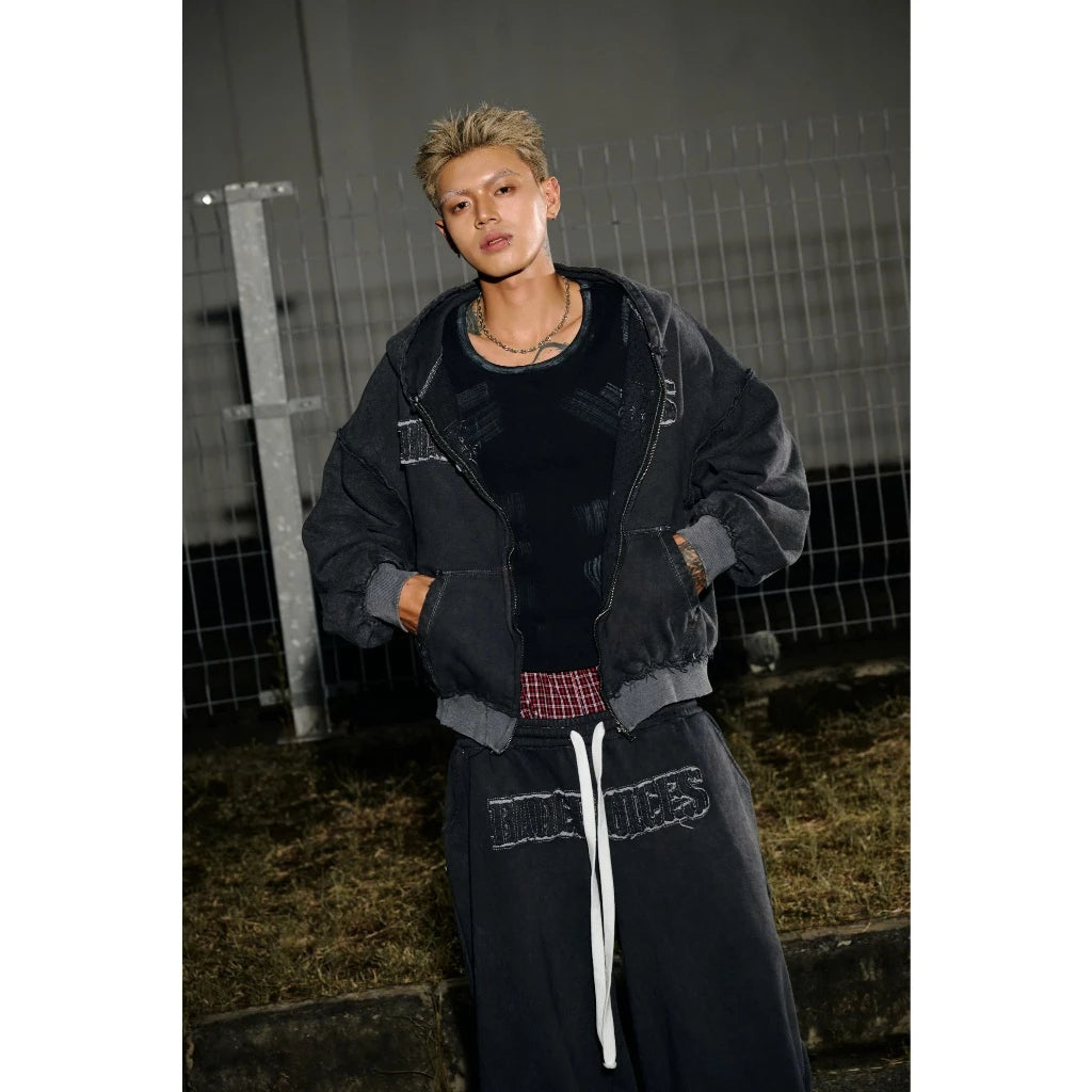 BAD CHOICES ROUGH STITCH RIVET HOODIE