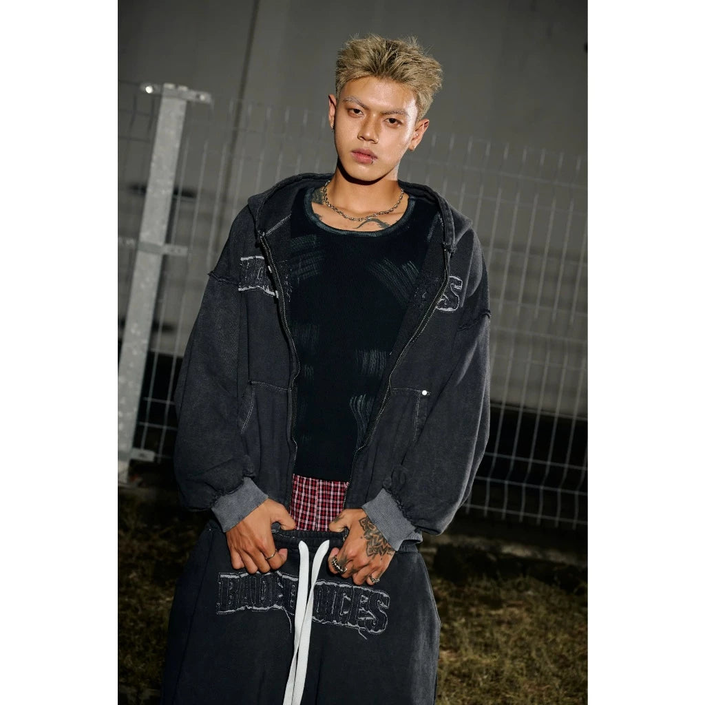 BAD CHOICES ROUGH STITCH RIVET HOODIE