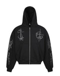 FAFIC STUDIO INK STYLE STREETWEAR HOODIE ZIP