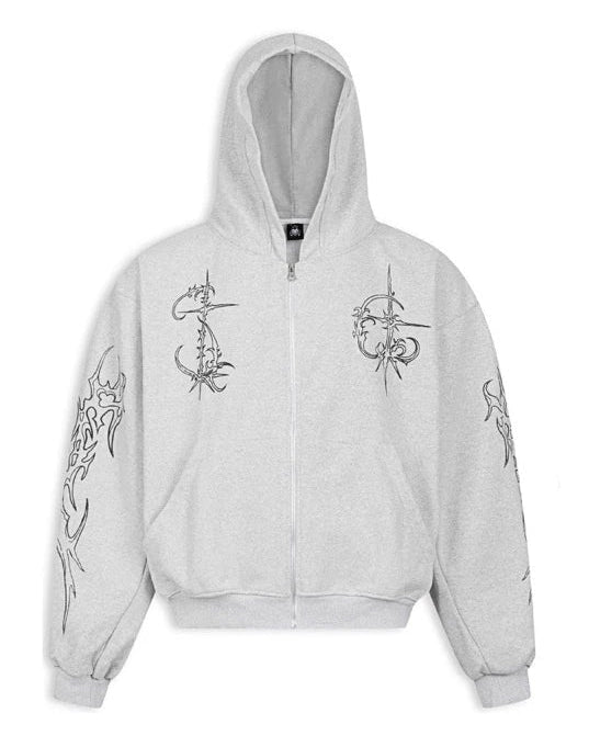 FAFIC STUDIO INK STYLE STREETWEAR HOODIE ZIP