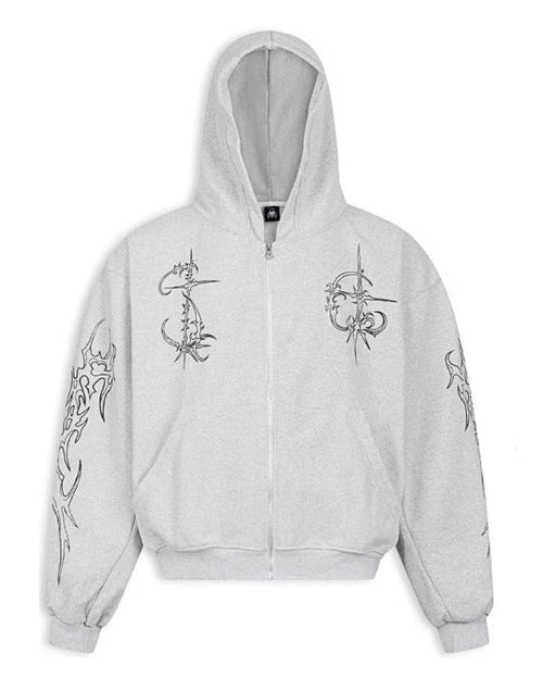 FAFIC STUDIO INK STYLE STREETWEAR ZIP HOODIE