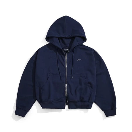 WHOSE STUDIO SYM420 420GSM ANTI-PILLING FRENCH TERRY METAL ZIPPER BOXY HOODIE