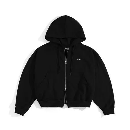 WHOSE STUDIO SYM420 420GSM ANTI-PILLING FRENCH TERRY METAL ZIPPER BOXY HOODIE